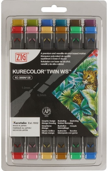 ZIG KURECOLOR TWIN S KC-3000/12B4 12 Lİ DULL COLORS 