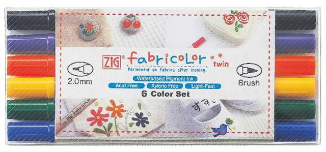 ZIG FABRICOLOR TWIN KUMAŞ KALEMİ TC-4000/ 6V 6 LI