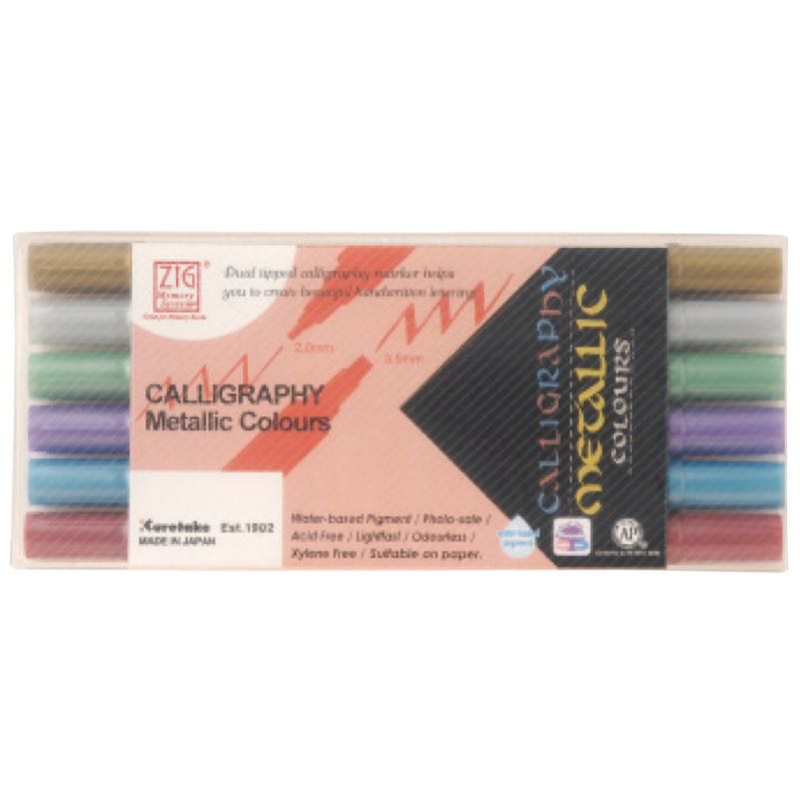 ZIG KALİGRAFİ KALEMİ METALİK MS-8400/6V 6 LI
