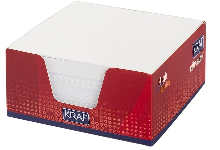 KRAF KÜP BLOK BEYAZ  9x9cm 116G 